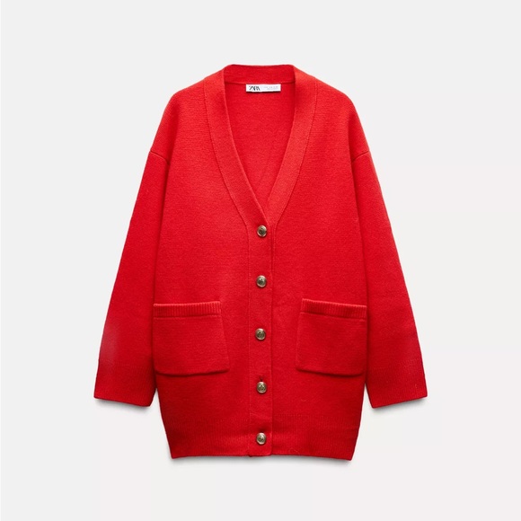 ZARA Oversized 100% Wool Cardigan (M) - Picture 1 of 16